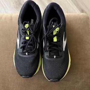 Brooks Black and Neon Running Shoes